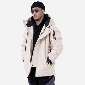 Men's Mid-Length Thick Cotton-Padded Jacket