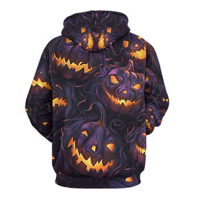 3D Digital Printing Halloween Loose Men's Hooded Sweater